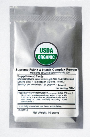 10-gram packet Supreme Fulvic & Humic Complex Powder
